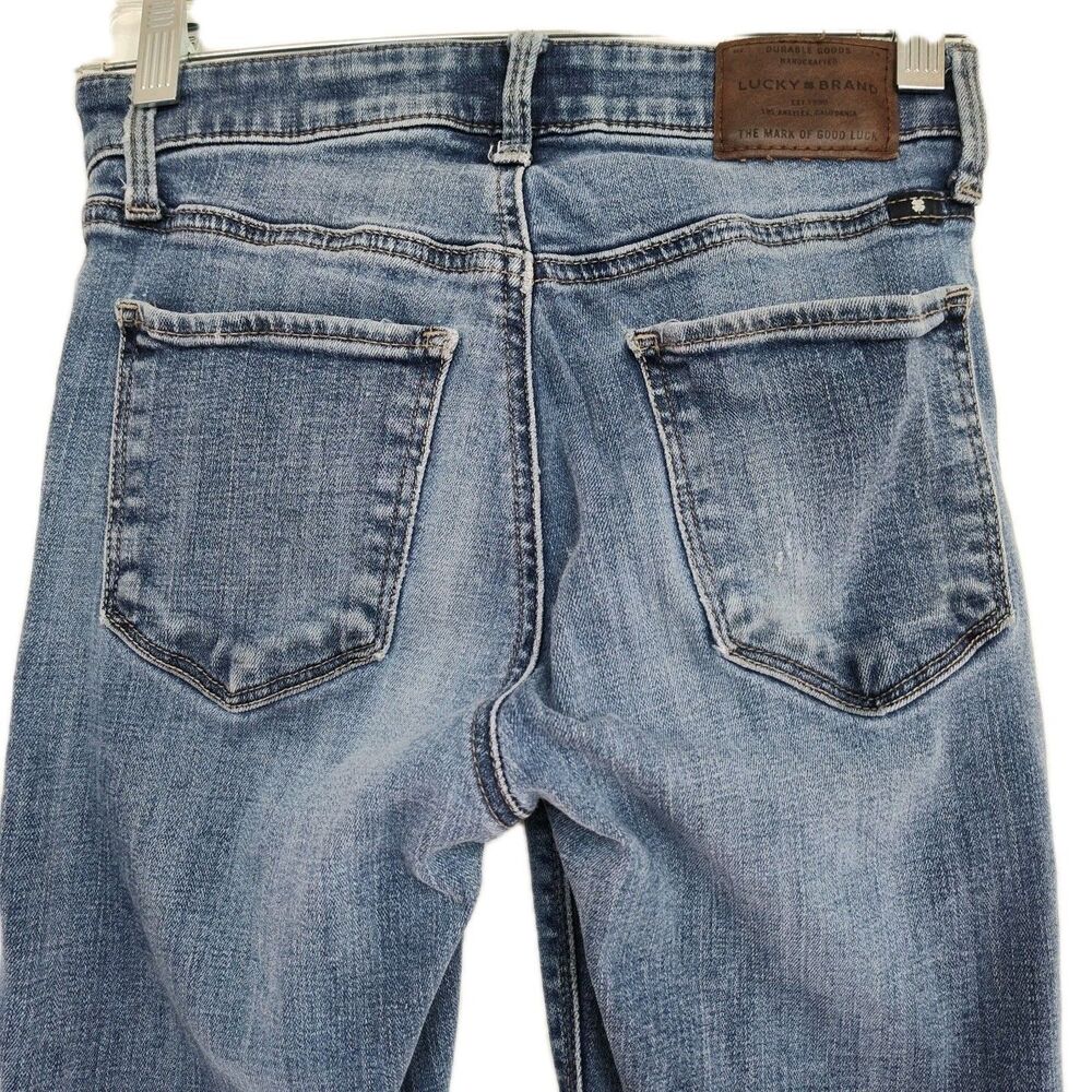 Lucky Brand Bridgette Skinny Women's Ankle Jeans, Size 00/24, Distressed, Blue - Picture 8 of 14